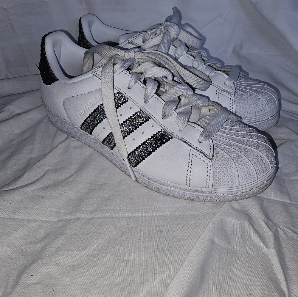 ADIDAS La Marque 3 Band Superstar Sneakers Athletic Court Shoes  Size 6.5